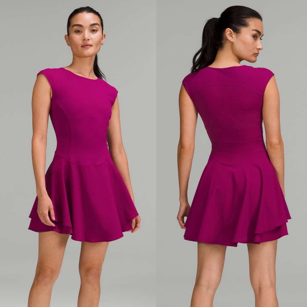 Lululemon Everlux Mesh-back Tennis Dress in Magenta Purple
